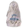 white zippered dog hoodie with retro ice cream graphic