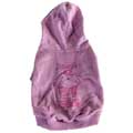 cotton zippered dog hoodie with silk screened graphic