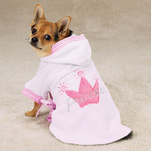 terry bathrobe for dog