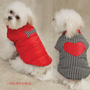 Reversible winter dog vest
