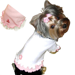 cotton ruffle dog dress 