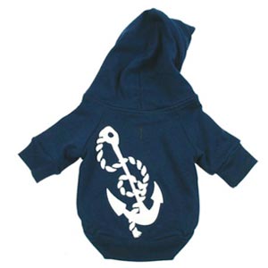dog hoodie with anchor 