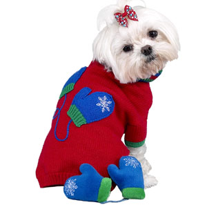 mittens dog sweater