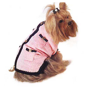 pink dog sweater