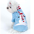 winter dog sweaterwith snowman