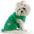 dog tee shirt with Flamingo design