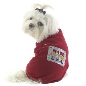 Made In the USA dog tee shirt