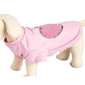 Sequined heart dog shirt