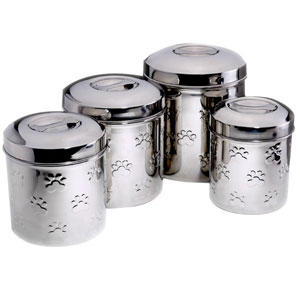 stainless steel dog food container