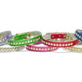 metallic dog collars with crystals for small dogs