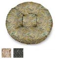 bagel beds for dogs covered in paisley fabric