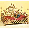 Fancy small dog bed - Italian Gold Iron Palace Dog Bed