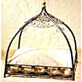 canopy pet bed - fleur de lis