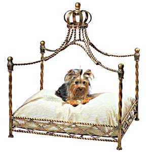 jeweled crown canopy dog bed