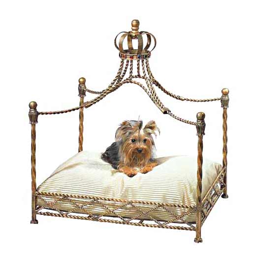 Jeweled Crown Canopy Dog Bed