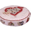 patchwork hearts and flowers dog bed