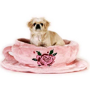 pink teacup dog bed