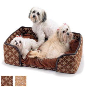 argyle dog bed