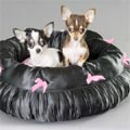 satin snuggle dog bed