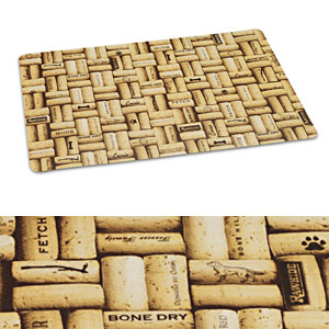 wine cork dog placemat