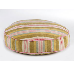 Bowsers round dog beds - striped dog bed
