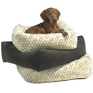 Dutchie square dog bed - Milano & Espresso