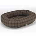 donut bed: cotton plaid teacup, small, medium, large & xl dog bed
