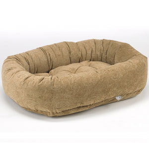 donut bed: teacup, small, medium, large & xl dog bed with microvelvet paisley fabric 