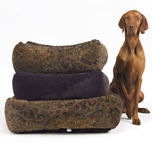 Dutchie square dog bed - Windsor & Eggplant