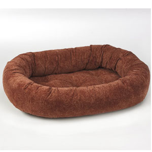donut bed: teacup, small, medium, large & xl dog bed with microvelvet paisley fabric 