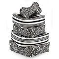 Dutchie square dog bed - Ritz + Tuxedo Stripe