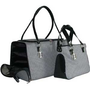 Sherlock & Lulu dog carrier with matching handbag from lulu jane