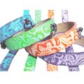 tooled leather dog collar and leash