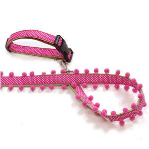 PomPom collar and leash: The Chloe