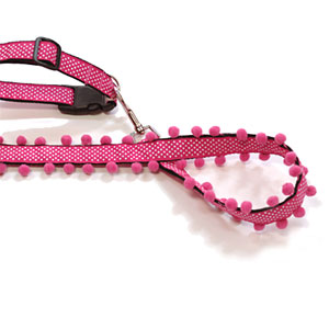 PomPom collar and leash: The Lola