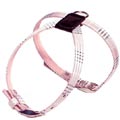 pink plaid dog harness and leash