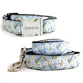small dog collar harness & leash with daisies