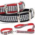 houndstooth collar and leash