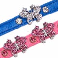 crystal butterfly dog collar