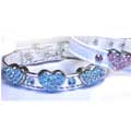 crystal heart dog collar