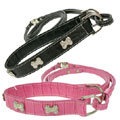 Glamsie one piece, slip on, dog collar & leash 