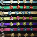 metallic flower dog collar