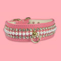 crystal and pearl bead dog collar