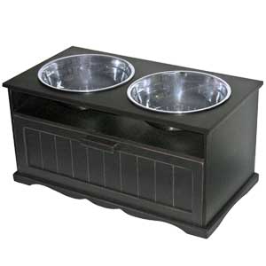 elevated dog diner & food storage