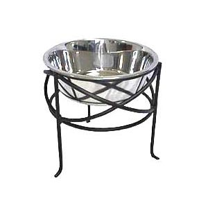 single elevated dog bowl