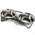 Isosceles elevated dog feeder