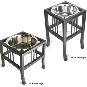 Baron Double Elevated Dog Diner  Pets Stop Raised Double Bowl Steel