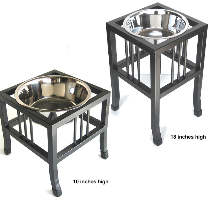 single bowl elevated dog feeder