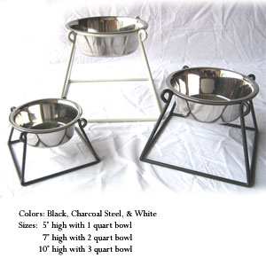 elevated single dog bowl