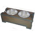 antique Tuscany raised dog diner